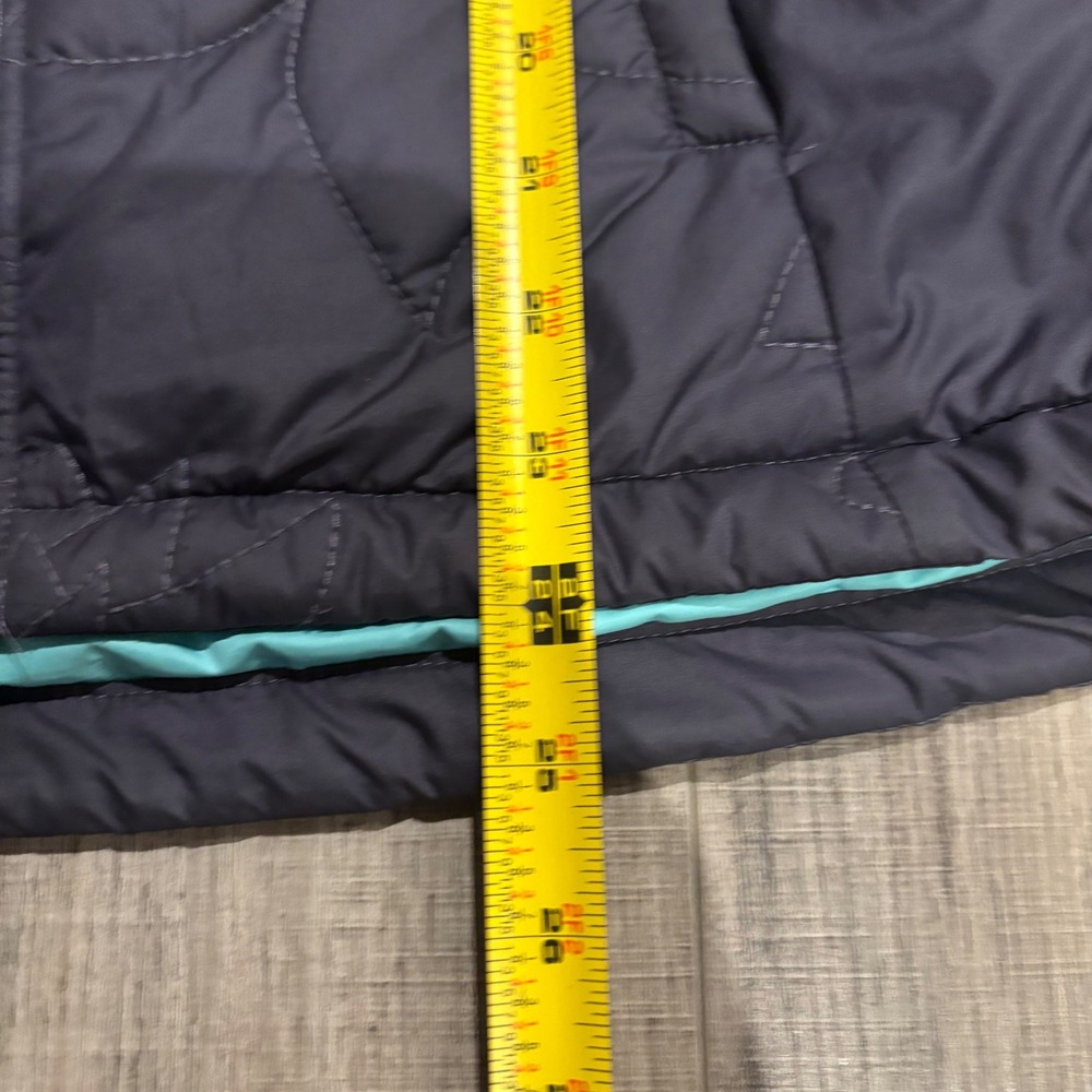 The North Face Womens Floral Quilted Insulated Jacket Gray Teal XS Full Zip - Picture 8 of 10